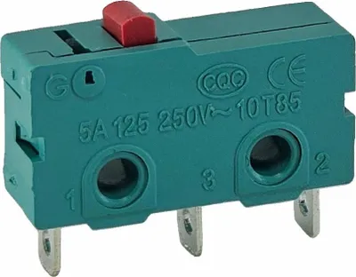 Obrázok produktu pre Mikrotlačidlo 3 kolíky 250 V 5 A, 2 polohy ZAP/ZAP koncový spínač, prepínač