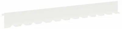 Obrázek produktu pro vidaXL Ochranné hranoly pro trávník, 10 kusů, 102 x 10 x 4 cm, ocel, bílá barva
