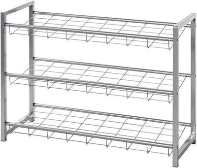 Produktbild von Aluminium Schuhregal - Maß: B 80 cm x H 60 cm x T 30 cm Stil: Moderne