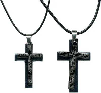 Produktbild von Steuer Modeschmuck Set Freundschaftskette/Partnerkette Set Freundschaftskette/Partnerkette Kreuz schwarz/silberfarben