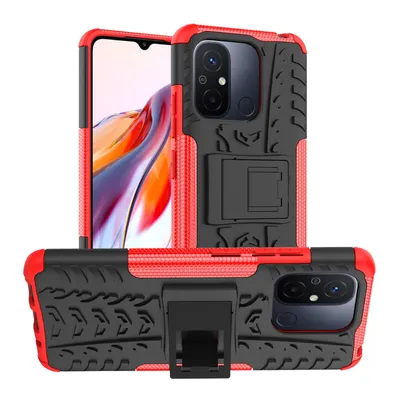Produktbild von Hülle für Xiaomi Redmi 12C Outdoor Handyhülle Handy Tasche Case Cover TPU Bumper Rot