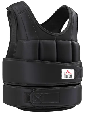 Produktbild von Gewichtsweste 10 KG verstellbare Trainingsweste mit herausnehmenbar Gewichten Schwarz