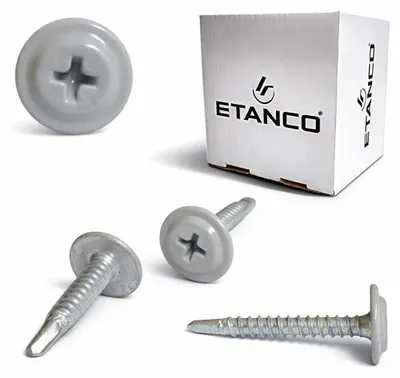 Obrázek produktu pro ETANCO GM-B samovrtné šrouby do ocelových střech, RAL 7040, oknově šedá, 4,2 x 25 mm, 250 ks