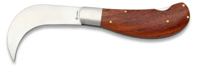 Klappmesser, Holzgriff, Klinge 8,8 cm, rostfrei, braun