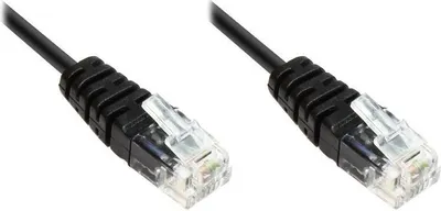 Produktbild von ISDN-Anschlusskabel, 2x RJ11 Stecker, 4-adrig, rund, schwarz, 1,5m, Good Connections®