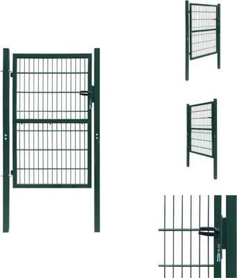 Obrázek produktu pro vidaXL 2D Plotová brána (jednoduchá brána) zelená 106x170 cm - Zahradní brány