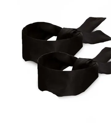 Produktbild von Seiden-Satin Schlafmaske – Weiche Augenbinde, 2er Pack (Schwarz)