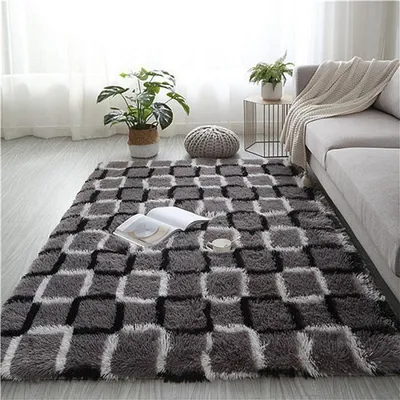Obrázek produktu pro Chlupatý polyesterový koberec se vzorem úponků, 120 x 160 cm