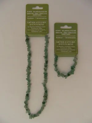 Produktbild von 1 Kette + 1 Armband, grüner Aventurin, Halbedelstein Sternzeichen Horoskop Ketten Armbänder