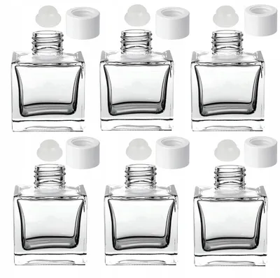 Obrázek produktu pro Easy Candle Čtvercový difuzér s tyčinkami 100 ml 6 ks bílé víčko