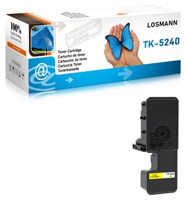 Imagen del producto de Cartucho de tóner amarillo LOSMANN TK-5240, compatible con Kyocera TK5240 y Ecosys M5526cdw/cdn, P5026cdw/cdn (1 cartucho amarillo)