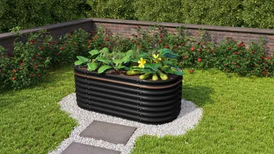 Obrázek produktu pro Vyvýšený záhon Vitavia Vita 630 Basic 162,1 x 82,1 x 63 cm plechový černý