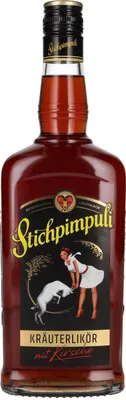 Image de Stichpimpuli Bockforcelorum Kräuterlikör avec Kirsche 35% Vol. 0,7l