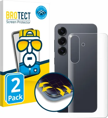 Produktbild von 2x BROTECT Fullscreen Schutzfolie für Samsung Galaxy S25 (Rückseite) Displayschutz Folie Fullcover Klar Transparent