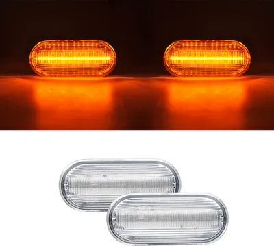 Produktbild von 2x LED Seitenblinker Blinker in Weiss SET für Seat Ibiza 6L Alhambra Toledo