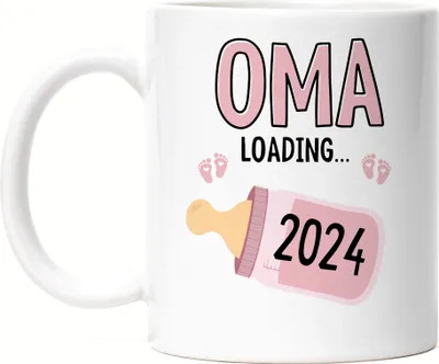 Produktbild von Oma Loading 2024 Tasse Geschenk Werdende Oma Babynews Mit Ladebalken Schwangerschaft Geschenkidee