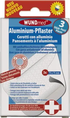 Produktbild von Wundmed Aluminiumpflaster 75 x 75 mm