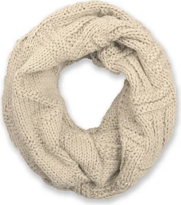 Produktbild von styleBREAKER Uni Strick Loopschal mit Gitter- und Rippenmuster, Uni Feinstrick Schlauchschal, Winter Strickschal 01018155