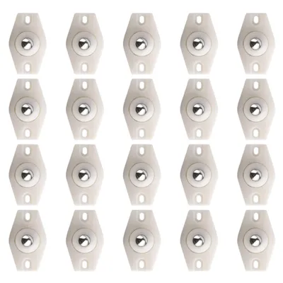 Produktbild von 20 Stück Kugelrollen 360° Mini Rollen Kugelrollen für Möbel Selbstklebendes, Weiß-1