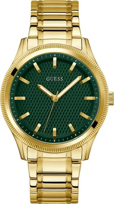 Produktbild von Guess Herren Armbanduhr Dex 44 mm gold, grün GW0626G2