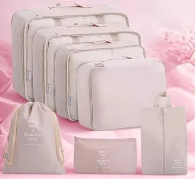 Obrázok produktu pre 7-dielna nylonová cestovná súprava na usporiadanie batožiny