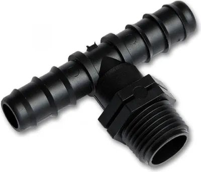 Immagine prodotto di Raccordo a T con AG 1/2" per tubo gocciolante Tubi PE con raccordo 16mm Bradas 7362