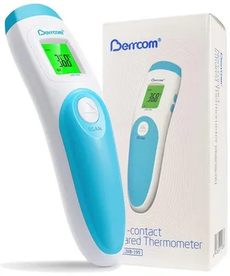 Obrázok produktu pre Bezkontaktný teplomer pre dojčatá s alarmom pri zvýšenej teplote a prepínaním medzi °F a °C