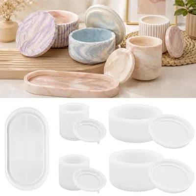 Produktbild von Silikonform für Vasen Gießform 4er Set mit Paletten