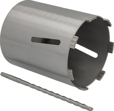 Produktbild von Diamantbohrkrone Ø 152 mm Nutzlänge 180 mm mit Zentrierbohrer 240 mm Segmenthöhe 10 mm Diamant Bohrkrone Trockenbohrkrone Kernbohrer Betonbohrkrone Kernbohrkrone BTEC
