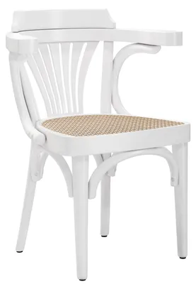 Produktbild von 2er-Set Chausey | Bugholzstuhl | Holz / Geflecht | Weiß | Bugholz | Gastro Rattanstuhl, Outdoor Rattanstuhl, Terrassen Rattanstuhl