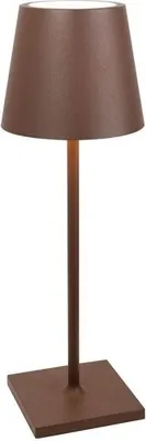 Produktbild von Zafferano Poldina L Desk Corten LED-Tischleuchte, wiederaufladbar und dimmbar, mit einer Akkulaufzeit von bis zu 12 Stunden