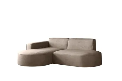 Produktbild von Kaiser Möbel Sofa L-Form Modena, Ecksofa Modern Und Komfort Stoff Salvador Links Dunkelbeige