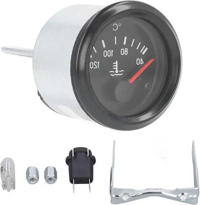 Immagine prodotto di Termometro elettronico-meccanico da 24 V, misuratore di temperatura dell'acqua di riscaldamento da 52 mm, 40-120 °C