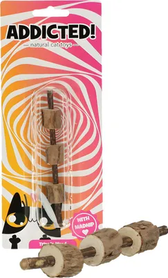 Produktbild von Addicted! Katzenspielzeug Holzstab mit Holzklötzen aus Madnip