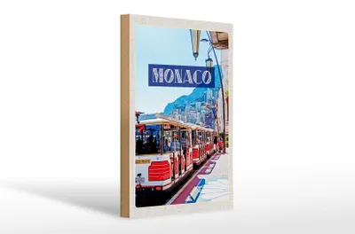 Produktbild von Holzschild Reise 20x30cm Monaco Frankreich Tour Innenstadt