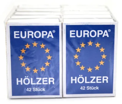 Produktbild von 50 Stück Schachteln Europa Streichhölzer Zündhölzer Zündholzschachtel