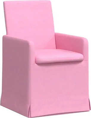 Image de vidaXL - 2 chaises de salle à manger, tissu rose, 57 x 67 x 95 cm