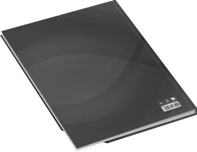 Produktbild von Notizbuch A4 notes carbon black kariert 96 Blatt Packung mit 4 Stück