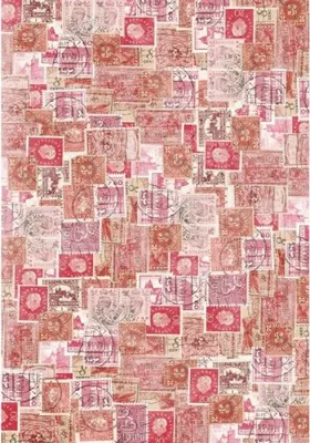 Obrázek produktu pro DecoMaché papír 27 g poštovní známky 26 x 37.5 cm