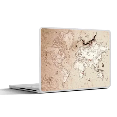 Produktbild von MuchoWow® Laptop Aufkleber Sticker Cover Karte - Welt - Jahrgang 36.5x27.5 cm - Laptop-Sticker