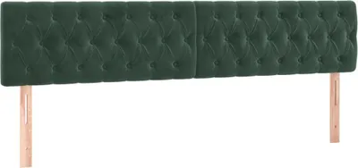 Produktbild von vidaXL Kopfteile Dunkelgrün 200x7x78/88 cm Samt