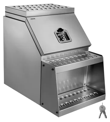 Immagine prodotto di VEVOR cassetta per semirimorchi, 457x695x645 mm, cassetta per attrezzi per montaggio laterale, cassetta laterale per semirimorchi con maniglia a T, serratura e chiavi per semirimorchi, rimorchi a pianale