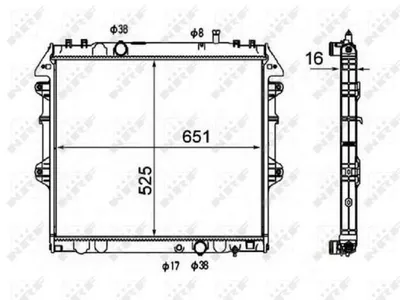 Obrázok produktu pre Chladič, chladenie motora NRF 58491