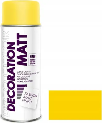 Zdjęcie produktu dla DECO COLOR Farba dekoracyjna, matowa żółta RAL 1023, 400 ml