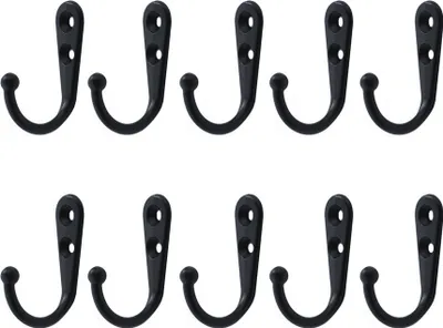 Produktbild von INF Wandhaken mit Schrauben 10er-Pack Schwarz