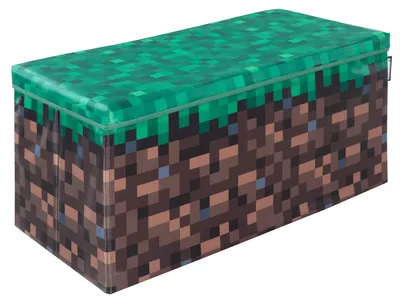 Produktbild von roba Sitz- und Aufbewahrungsbox 'Minecraft' - Grasblock groß - Canvas