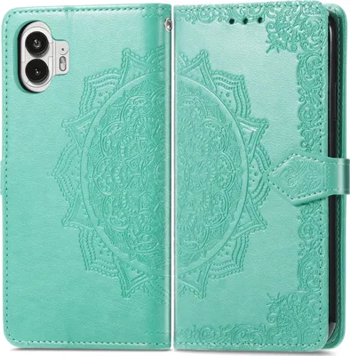 Produktbild von Mobigear Mandala  Nothing Phone (2) Hülle Klapphülle Geldbörse - Grün