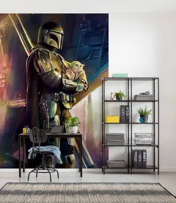 Produktbild von Komar Vlies Fototapete - Mandalorian Savior - Größe: 200 x 280 cm (Breite x Höhe) - 4 Bahnen
