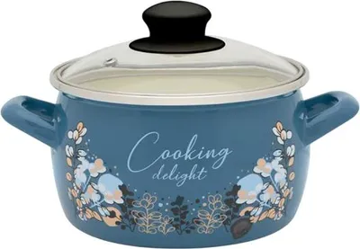 Produktbild von 2,2-Liter-Topf mit Glasdeckel, Cooking Delight Metalac Emaille/16 cm/2,2 l