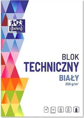 Image de Bloc technique A3/10K 250G blanc (10 exemplaires) OXFORD
